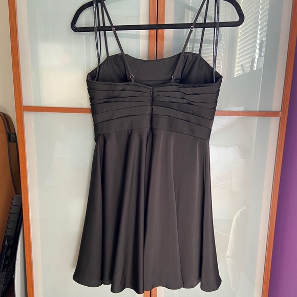 Marciano Black Satin Cocktail Dress - Picture 2 of 4